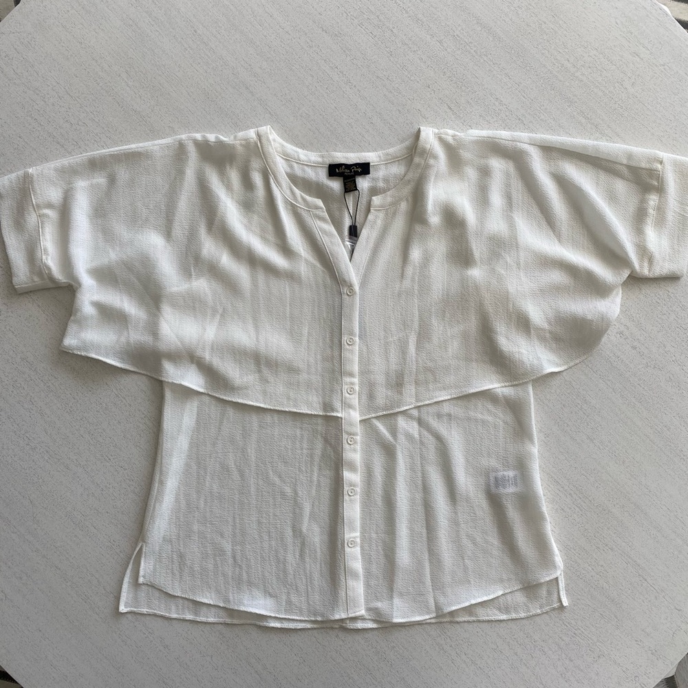 Melissa Paige Women’s Petite Off-white Blouse